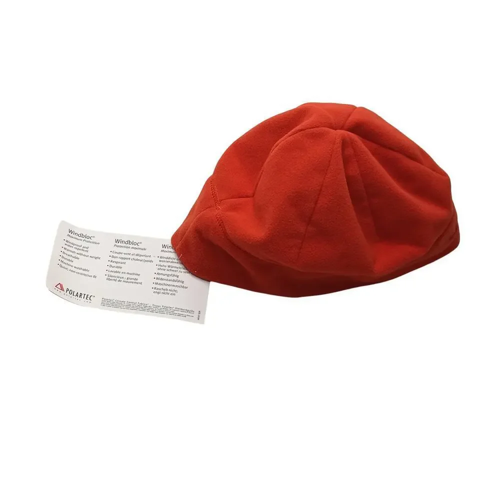 New L.L. Bean Polartec Windbloc Fleece Beanie Orange Unisex L/XL Unisex